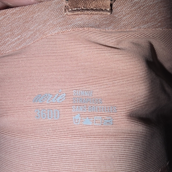 AERIE 36 DD Straples Underwire BRA,Women's Strapless Bra in Tan - Picture 3 of 7